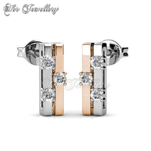 Swarovski Crystals Bonding Heart Earrings Set - Her Jewellery