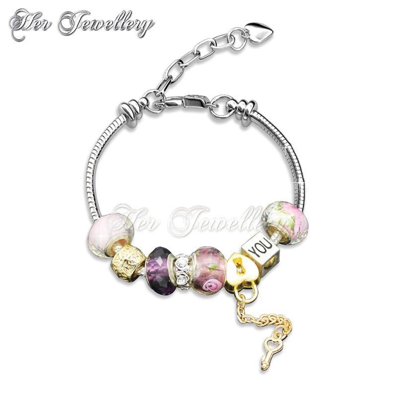 Swarovski Crystals Colorful Charm Bracelet - Her Jewellery