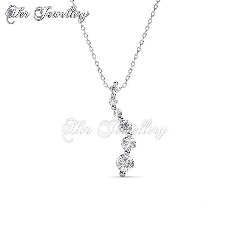 Swarovski Crystals Curl Bond Pendant - Her Jewellery