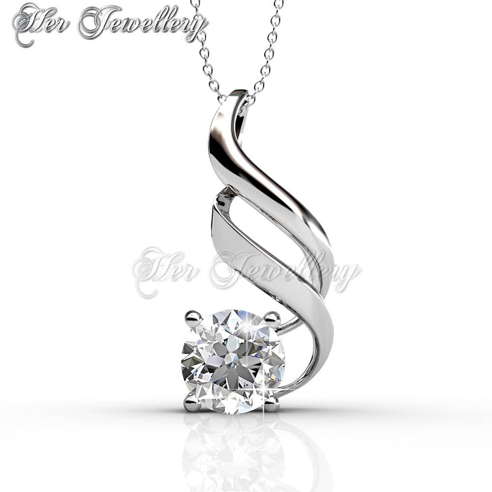 Swarovski Crystals Wavvy Pendant - Her Jewellery