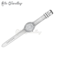 Swarovski Crystals Glamour Leather Watch‏ - Her Jewellery