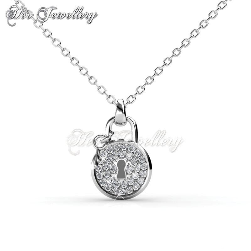 Swarovski Crystals Lock Pendant - Her Jewellery