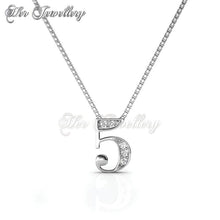 Swarovski Crystals Number Pendant - Her Jewellery