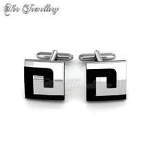 Swarovski Crystals Mr Oil Paint 4 Cufflinks (Square) - Her Jewellery