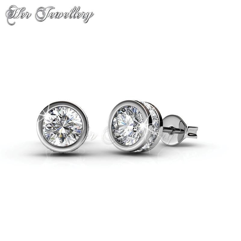 Swarovski Crystals Glam Solitaire Earrings‏ - Her Jewellery