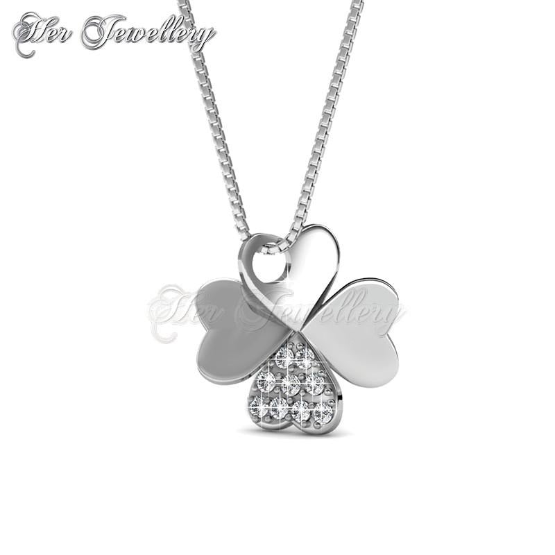 Swarovski Crystals Clover Pendant - Her Jewellery