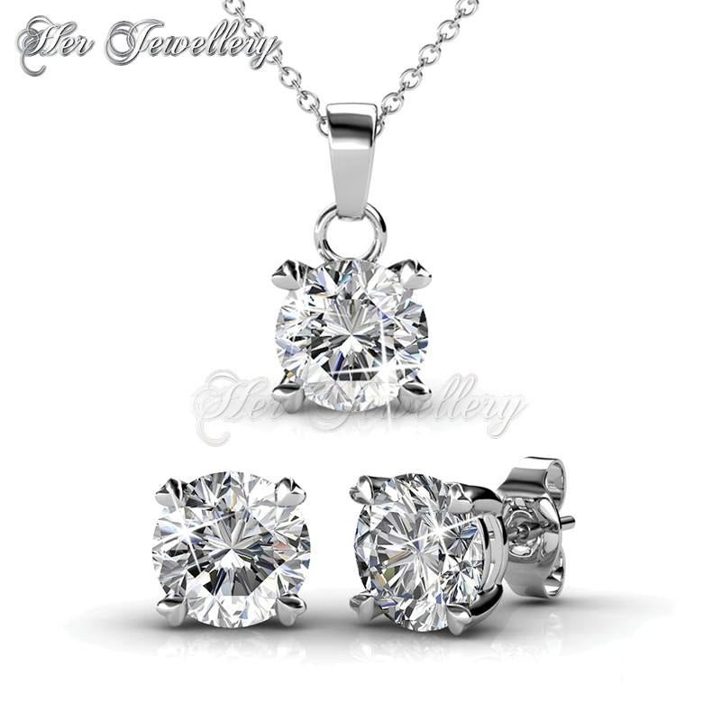 Swarovski Crystals SweetHeart Set - Her Jewellery