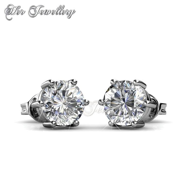 Swarovski Crystals Jane Solitaire Earrings - Her Jewellery