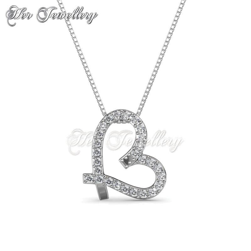 Swarovski Crystals Just Love Pendant - Her Jewellery