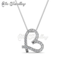 Swarovski Crystals Just Love Pendant - Her Jewellery
