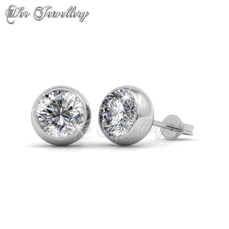 Swarovski Crystals Moon Earrings - Her Jewellery