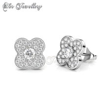 Swarovski Crystals Cross Clover Earrings - Her Jewellery