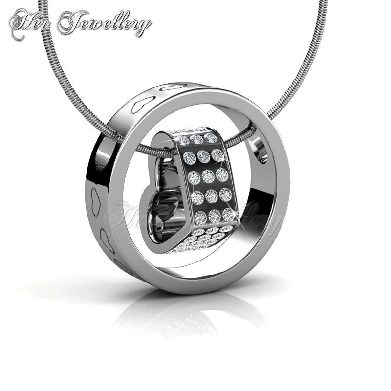 Swarovski Crystals 3 Styled Heart Pendant‏ - Her Jewellery