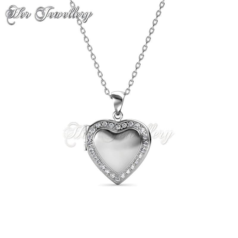 Swarovski Crystals Love Locket Pendant - Her Jewellery