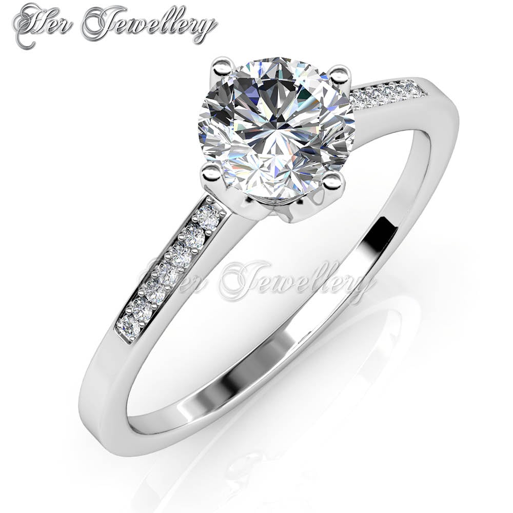 Swarovski Crystals Princess Ring - Her Jewellery