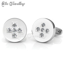 Swarovski Crystals Chris Cufflinks - Her Jewellery