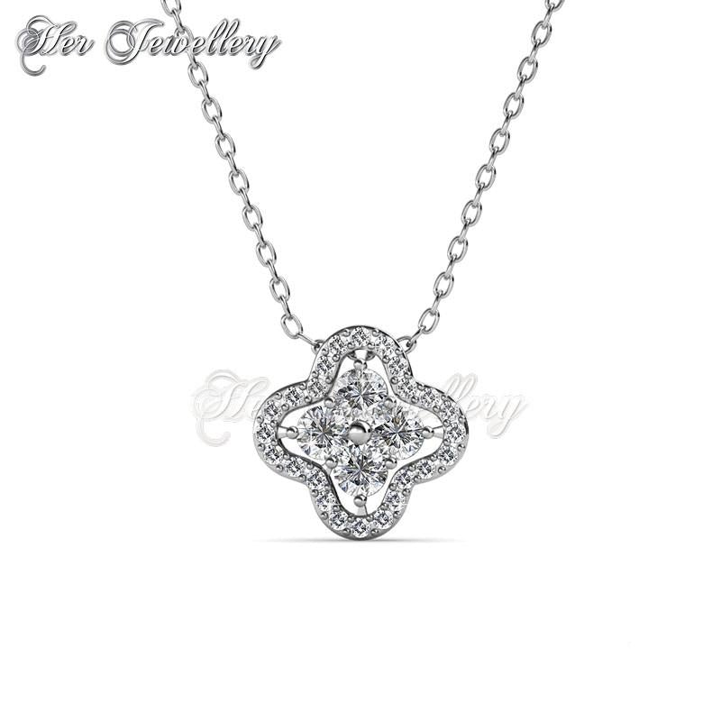 Swarovski Crystals Elegant Clover Pendant - Her Jewellery