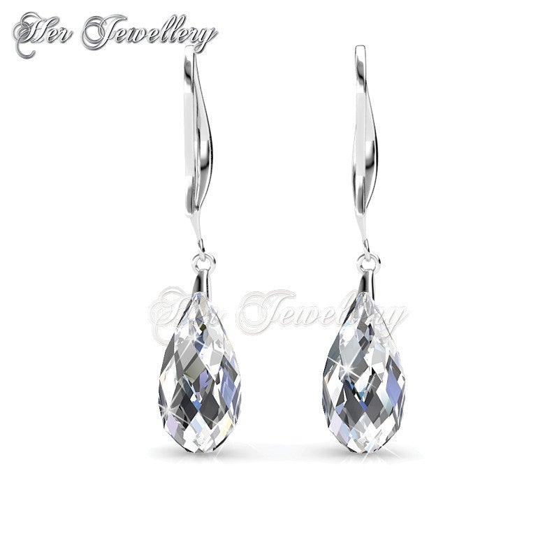 Swarovski Crystals Droplet Hook Earrings‏ - Her Jewellery