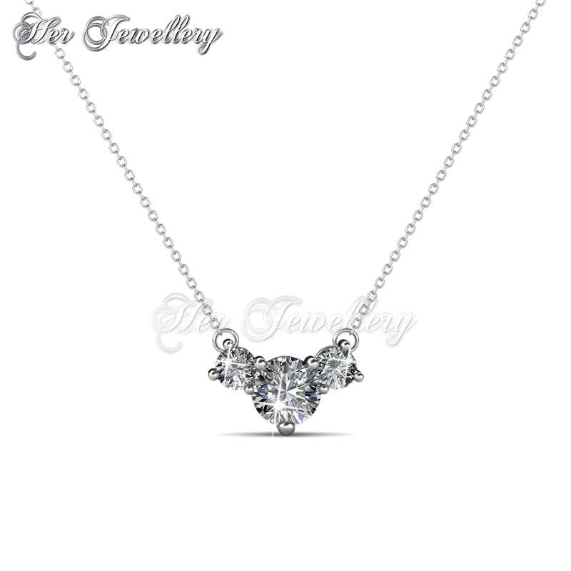 Swarovski Crystals Tri Pendant - Her Jewellery