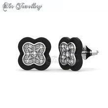 Swarovski Crystals Clover Ceramic Earrings - Her Jewellery