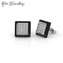 Swarovski Crystals Square Ceramic Earrings - Her Jewellery