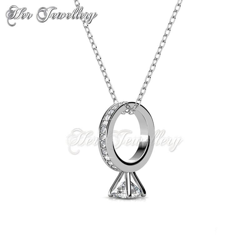 Swarovski Crystals Laura Ring Pendant - Her Jewellery