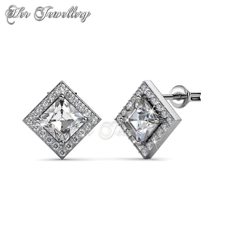 Swarovski Crystals Squarish Earrings - Her Jewellery