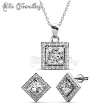 Swarovski Crystals Squarish Set - Her Jewellery