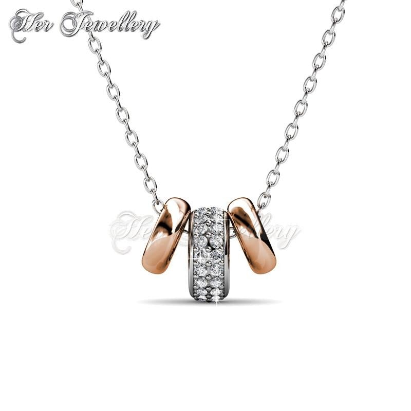 Swarovski Crystals Tri Roller Pendant - Her Jewellery