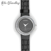 Swarovski Crystals Leather Watch - Her Jewellery