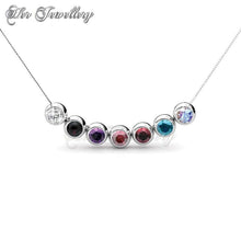 Swarovski Crystals 7 Days Moon Pendants Set - Her Jewellery
