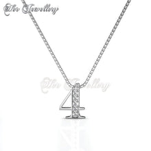 Swarovski Crystals Number Pendant - Her Jewellery