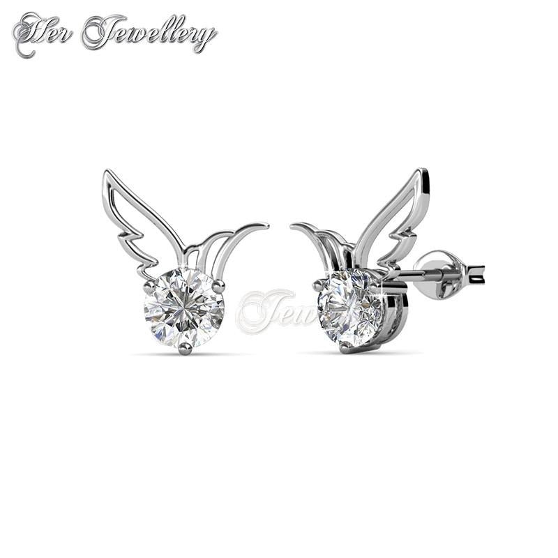 Swarovski Crystals Wing Earrings - Her Jewellery