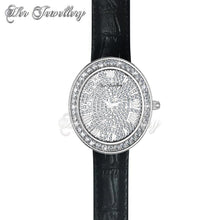 Swarovski Crystals Glamour Leather Watch‏ - Her Jewellery