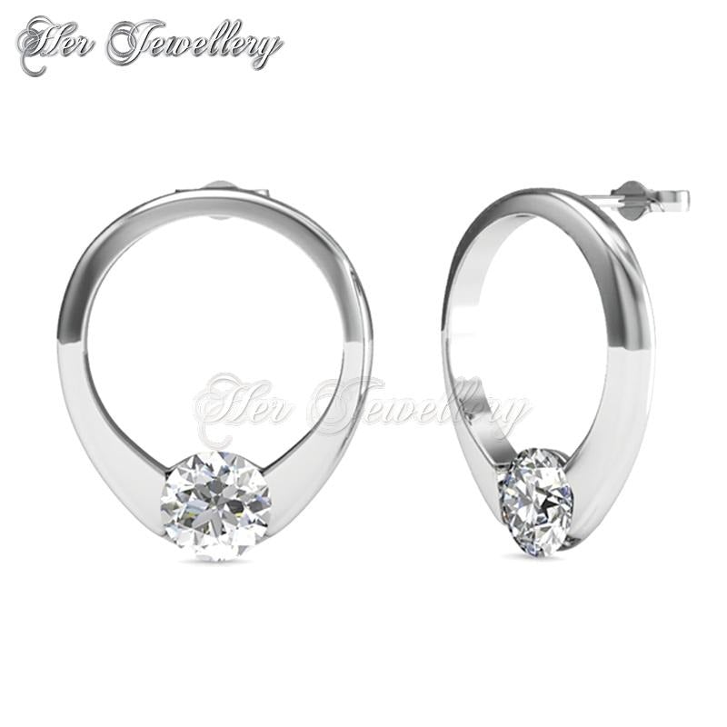 Swarovski Crystals Mini Ring Earrings - Her Jewellery