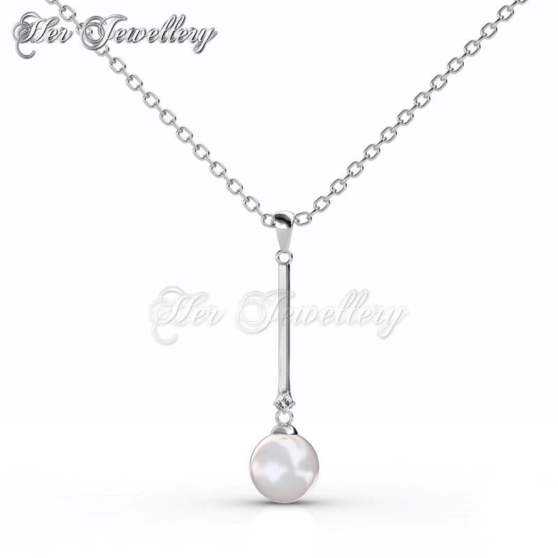 Swarovski Crystals Pearlie Long Pendant‏ - Her Jewellery