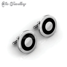 Swarovski Crystals Mr Oil Paint 2 Cufflinks  (Round 2) - Her Jewellery