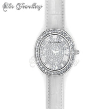 Swarovski Crystals Glamour Leather Watch‏ - Her Jewellery