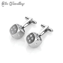 Swarovski Crystals Dice Cufflink‏s - Her Jewellery
