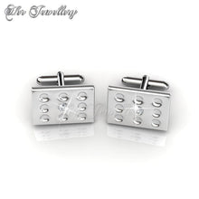 Swarovski Crystals Cufflinks (Mr Glossy 1) - Her Jewellery