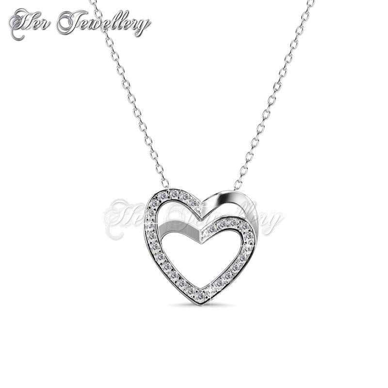 Swarovski Crystals Charm Love Pendant - Her Jewellery