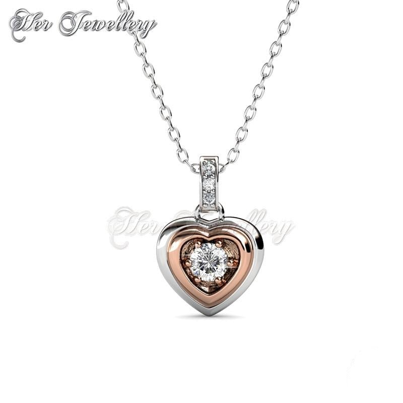 Swarovski Crystals Magic Heart Duo Pendant - Her Jewellery