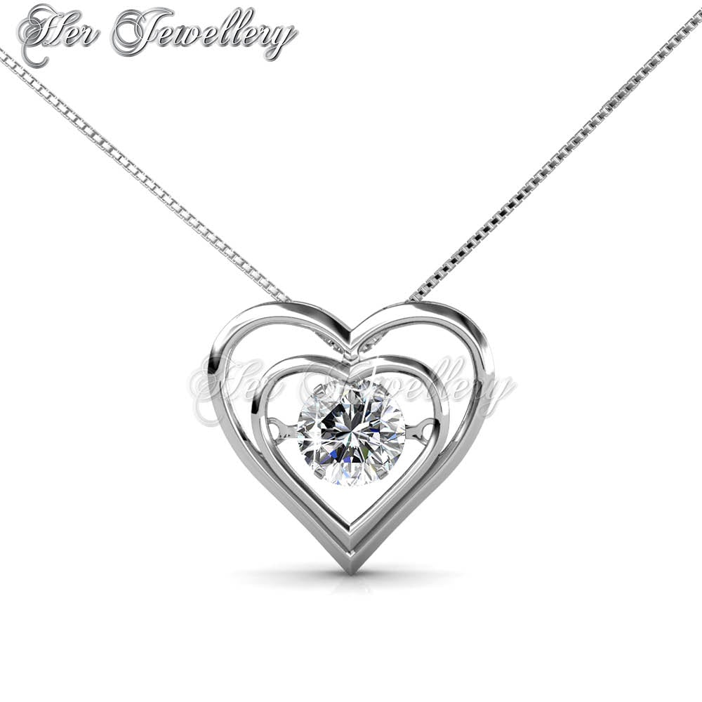 Swarovski Crystals Twinkle Heart Pendant‏ - Her Jewellery