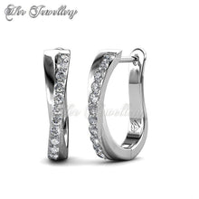 Swarovski Crystals Criss Earrings‏ - Her Jewellery