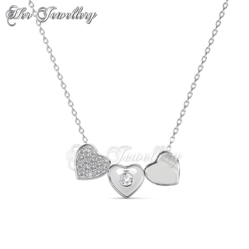 Swarovski Crystals Tri Darling Pendant - Her Jewellery