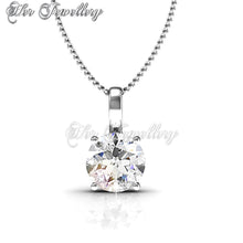 Swarovski Crystals Solitaire Pendant - Her Jewellery