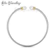 Swarovski Crystals Pearl Bangle - Her Jewellery