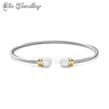 Swarovski Crystals Pearl Bangle - Her Jewellery