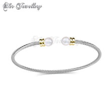 Swarovski Crystals Pearl Bangle - Her Jewellery