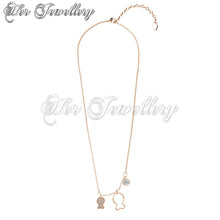 Double Crystaline Fish Pendant